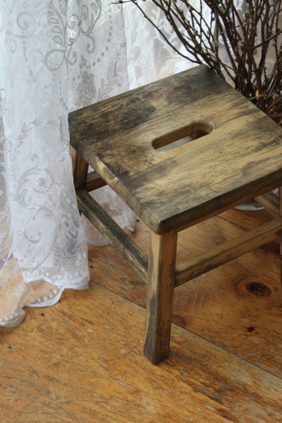 Vintage Wood Step Stool