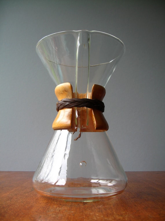 Vintage Embossed Chemex Coffee Maker / Carafe RESERVED by luola