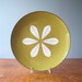 Large Mid Century Cathrineholm Lotus Platter - Mustard / White