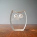 Vintage Mod Lucite Owl Figurine