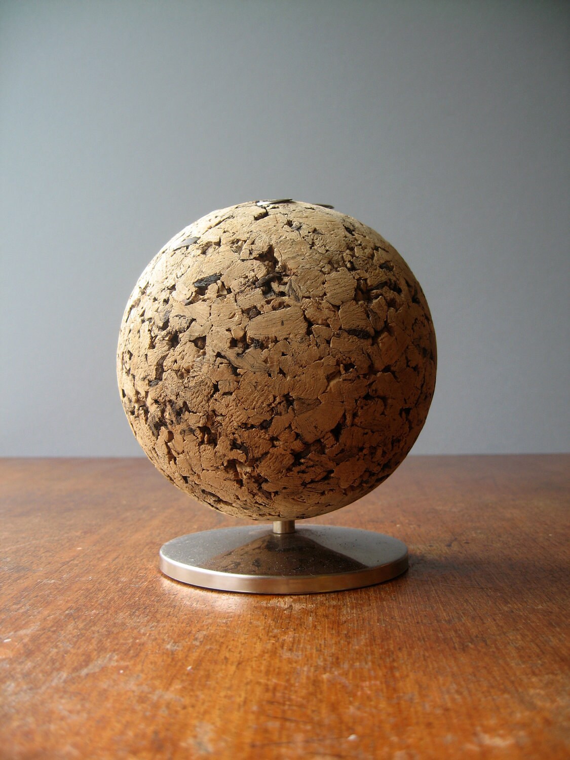 Vintage Cork Desk Organizer / Pen Holder Retro Office