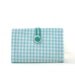 Mint Check Business Card, Gift Card, Credit Card, Case, Holder, Wallet, Covered Button Closure