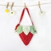 Girls Strawberry Tote, Purse, Bag, Handbag, Red, Green, Polka Dot, Children, Kids, Girls