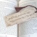 Wooden Bookmark - Hand Pyrography - Mark Twain Quote