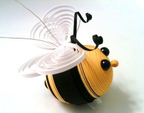 bee ornament christmas decoration black and yellow striped bee ornament christmas decoration black and yellow striped