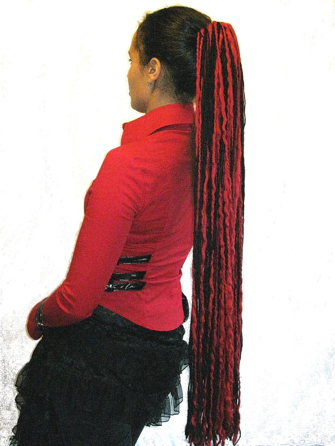 GOTH Devil DREAD FALLS 98 single dreads 90 cm/ 36 long
