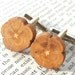 Scottish Oak Flower Cuff Links Handcrafted in Scotland. Gift Boxed. Organic, Eco Friendly Natural Wood Cufflinks.