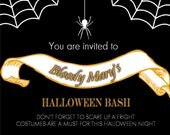 PRINTABLE Customized Bloody Mary's Halloween Bash Party Invitation - UPRINT Il_170x135