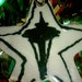 Hand made and painted ceramic Seattle space needle ornament