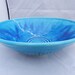 Textured Caribbean blue and royal blue bowl