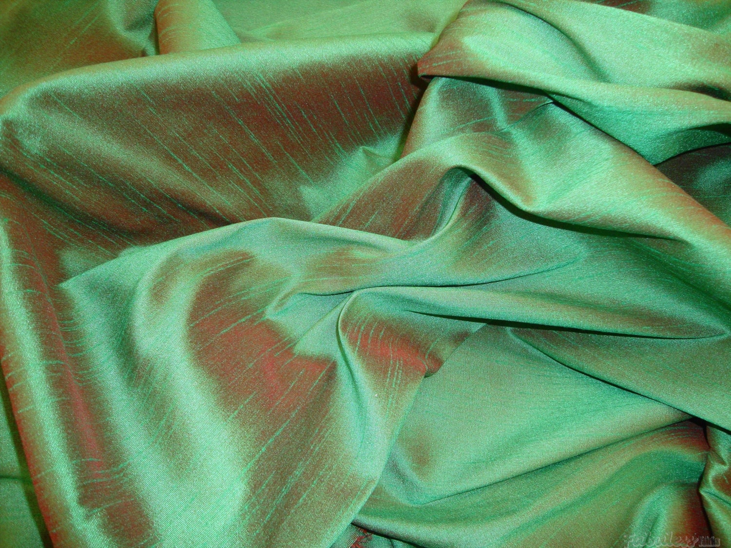 Pine Shantung Dupioni Faux Silk fabric by the yard 58