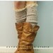 Oatmeal Nordic Lace Boot Sock -Something really special for your tall boots tweed cable knit long knee socks w/ 2 buttons, cotton lace