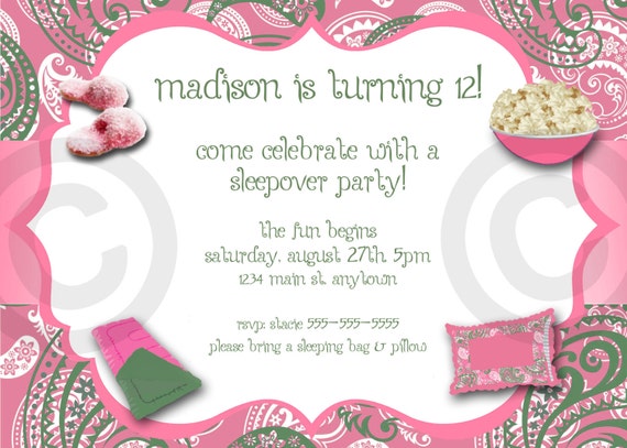 Adult Slumber Party Invitations 5