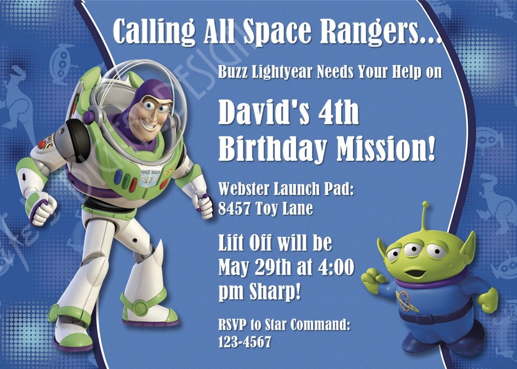 Buzz Lightyear Party Invitations 5