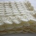 Crochet Baby Blanket / Afghan, Handmade Crochet Ivory Baby Blanket
