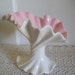 Vintage Pink & White Vase Ceramic