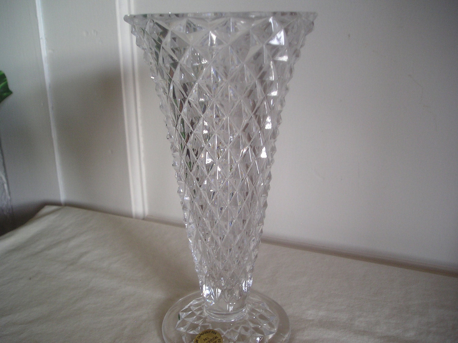 Vase Lead Crystal Princess House by DebsCollectibles on Etsy