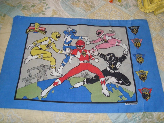 Pair Power Ranger Pillow Cases Bright Colors by mushroommary