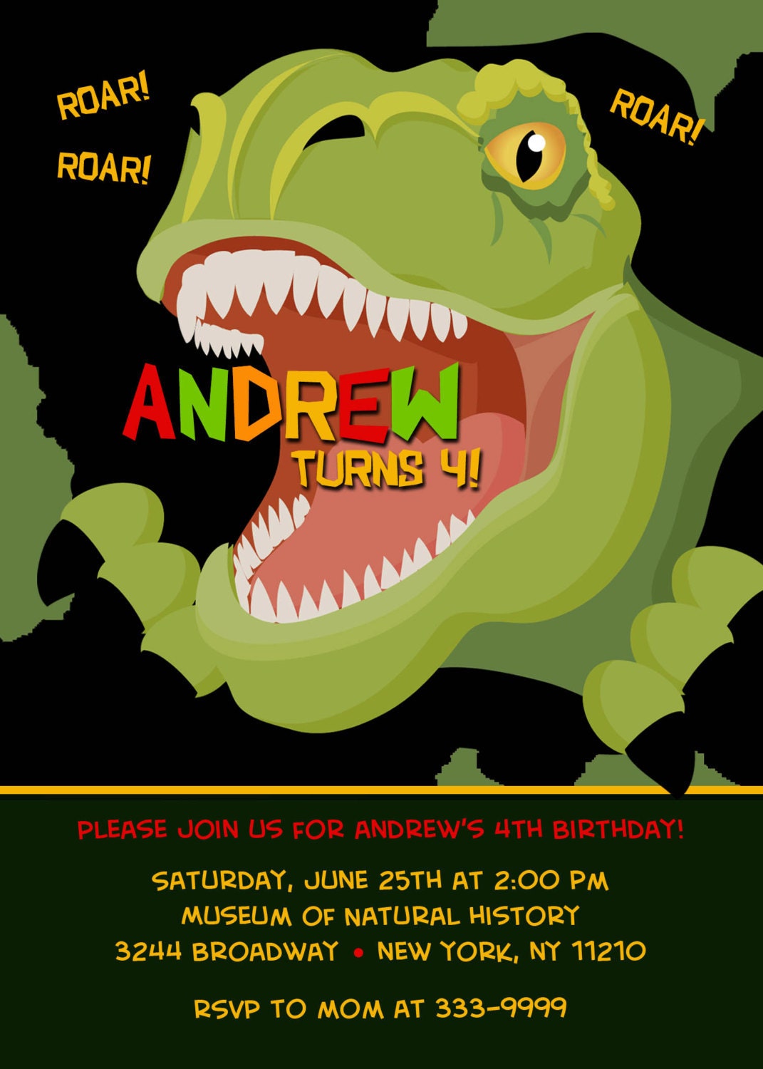 Personalized Dinosaur Party Invitations 10