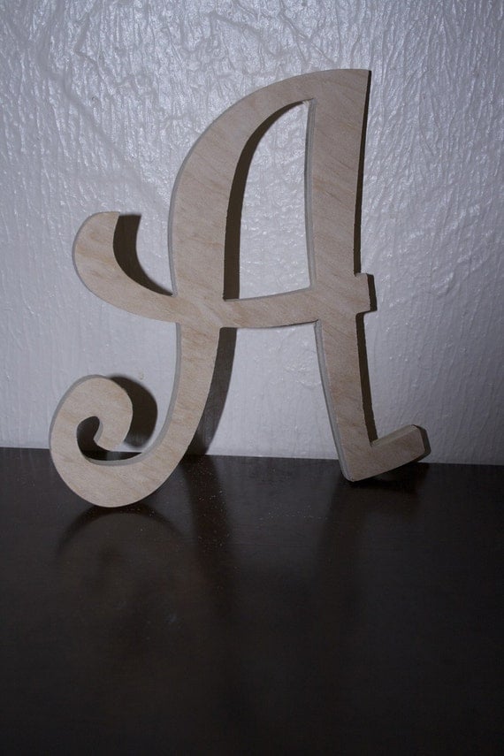 Unfinished Wooden Wall Letter 8 inches by simplysawdust on Etsy