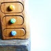 Wooden box bandsaw jewelry recycled timber australian triple drawer glass drawer knob multi colour