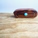 Australian timber bandsawn box wooden jewelry glass electric blue small handmade