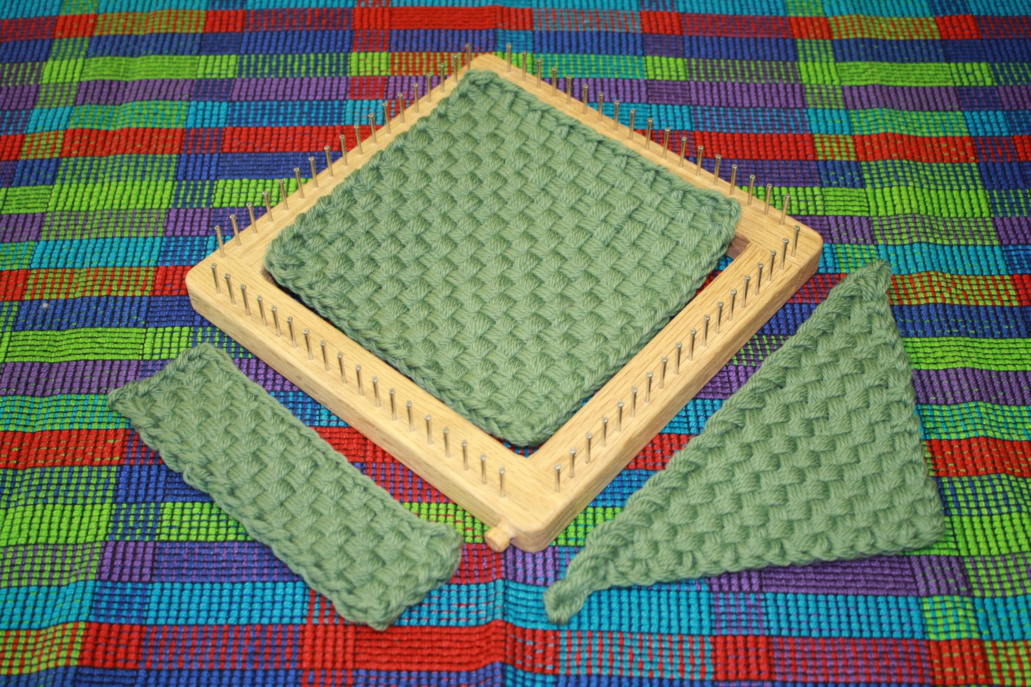 Potholder Loom Red Oak with Stainless Steel Pins