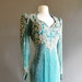 Prom / Pageant Gown Teal Blue Green Floor length with Embroidery Sequins and Beading by Claire's Collection