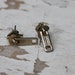 Vintage 1980's Gold Tone Zipper Earrings