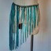 Turquoise Leather and Chain Fringe Belt Dee Rubio Design