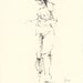 April 04 Original figure study 7 x 9 inches drawing