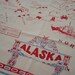 Vintage Alaska Tablecloth Map Tablecloth