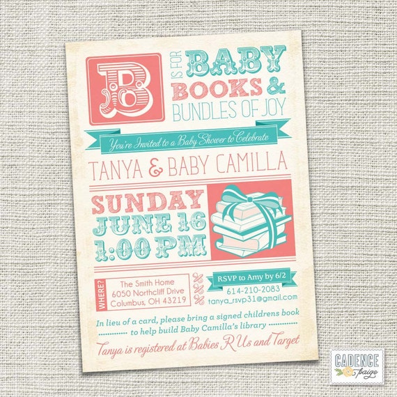 Book Baby Shower Invitations 5