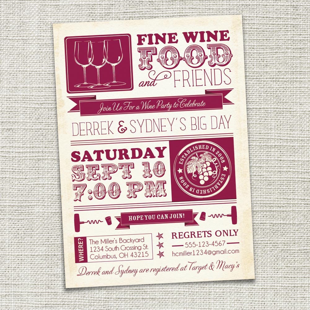 Wine Party Invitations 9