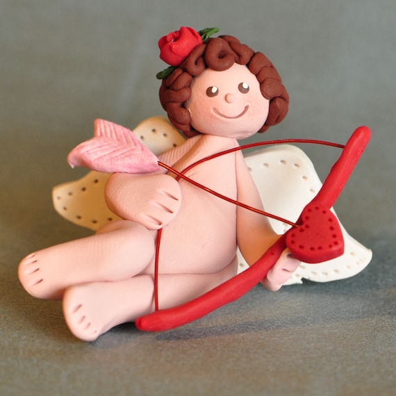 Clay Valentine Cupid with Bow