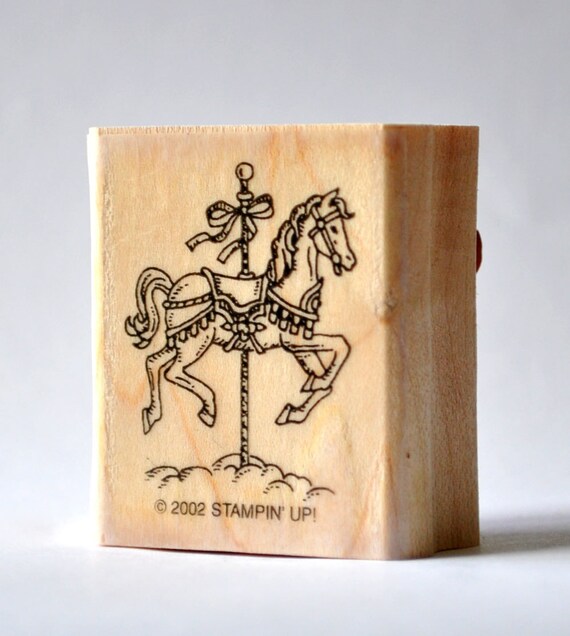 Carousel Horse Rubber Stamp Carnival Pony