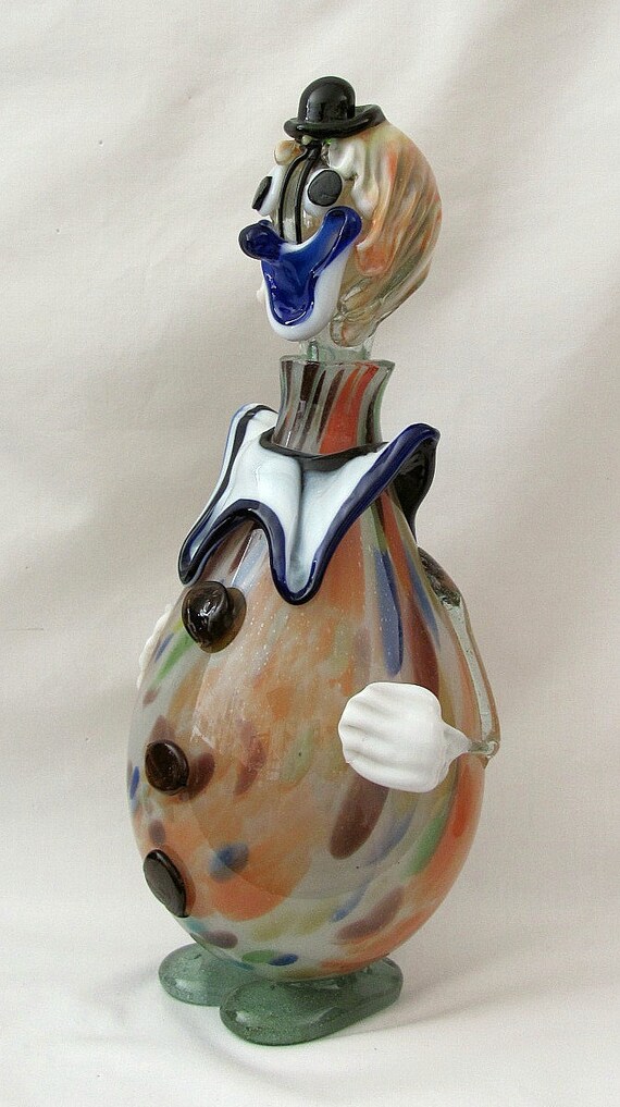 Murano Hand Blown Art Glass Clown Decanter A Gazillion