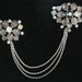 Vintage Kramer of New York Double Brooch set with 3 Chain Attachment