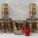 Vintage Culver Ice Bucket and Six High Ball Glass with 22 K Gold Trim - Mad Men Party
