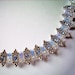 Reverved for Valerie Kruetz Blue and clear crystal and silver wedding bridal brides maid necklace