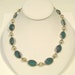 Vintage Emerald Green Jeweled Gold Tone Necklace