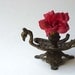 Brass phoenix candle holder, French flea market find