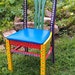 Hand Painted Furniture Chair Colorful Crazy Purple Back