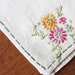 Cheery Floral Cocktail Napkins, Vintage, Embroidered