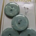 Vintage Blue-Green Buttons - Set of 4