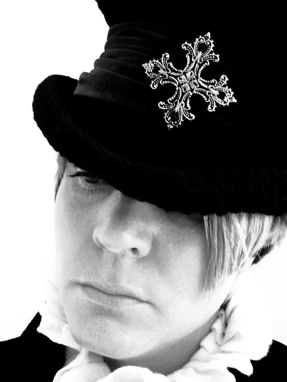 Gothic Victorian steampunk black mad hatter top hat by Blackpin steampunk buy now online