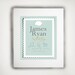 Personalized Baby Boy 8x10 Birth Print - Nursery Art -Typography