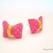 Bowtie Ribbon Earrings - Petite Lil' Bowties in Fabulous Designs, Cute Valentine Gift, OriginalOOAK Handmade