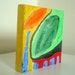 Original 4x4 Acrylic Canvas Painting - 'Heart's Deepen True' Home Decor