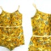 sale // extra 40% off // vintage GOLDEN SUNSET pinup maillot with bow